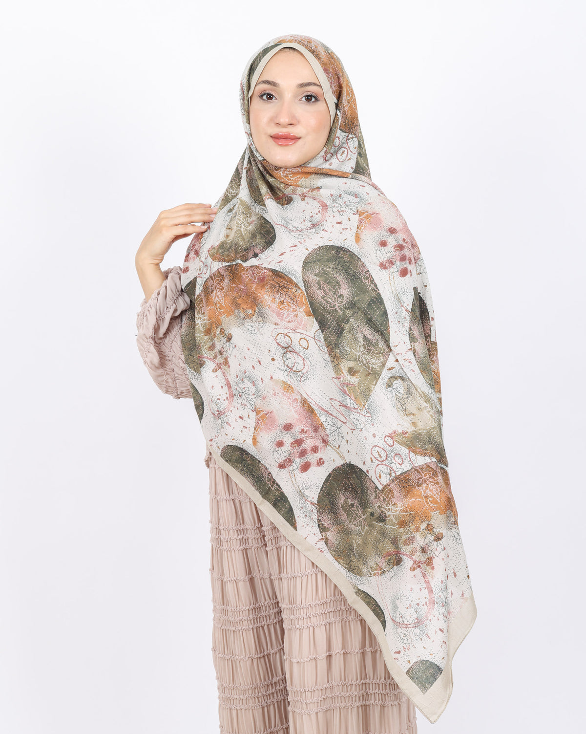 Soft Bambu Kraş Şal D046 Taş Rengi