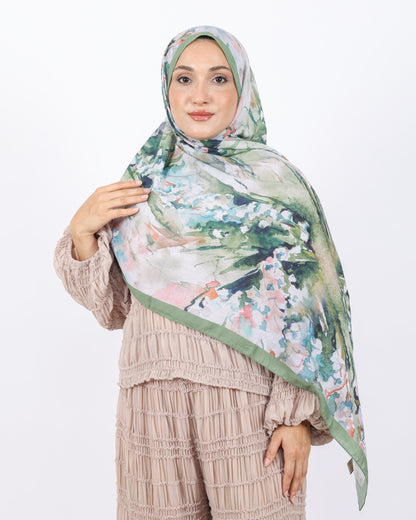 Soft Bambu Kraş Şal D051 Su Yeşili