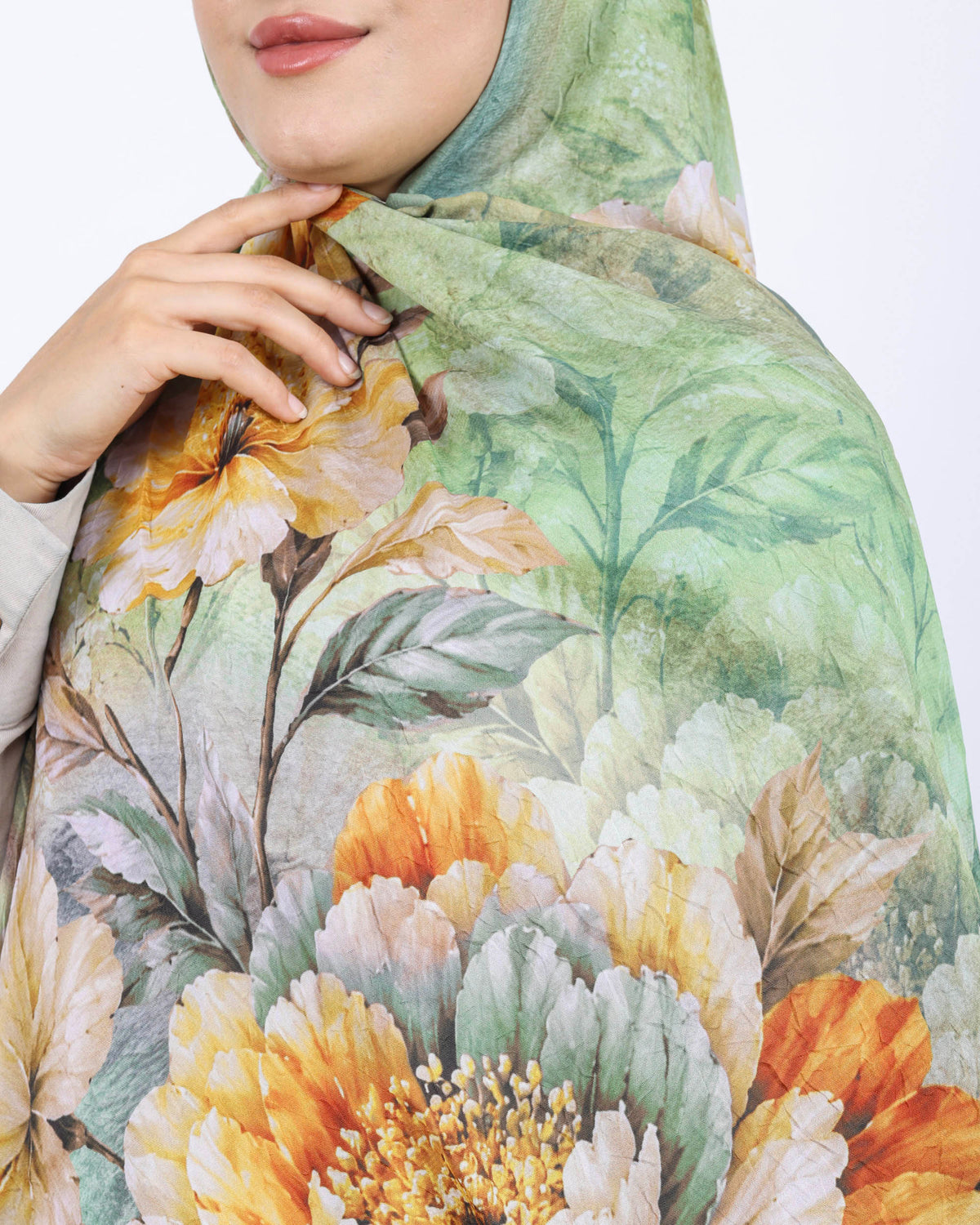 Soft Bambu Kraş Şal D041 Su Yeşili