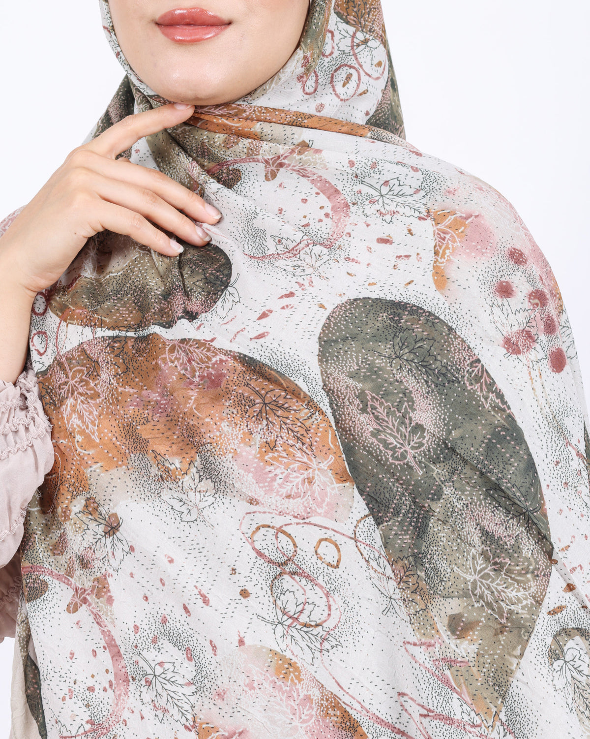 Soft Bambu Kraş Şal D046 Taş Rengi