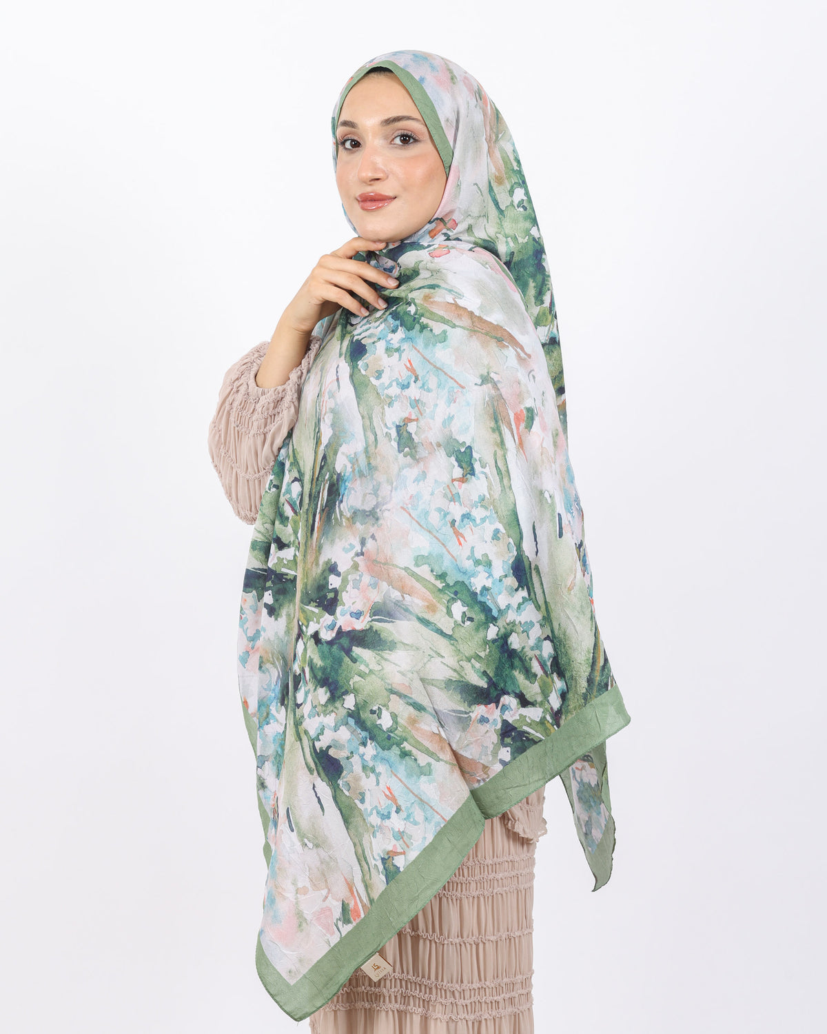 Soft Bambu Kraş Şal D051 Su Yeşili