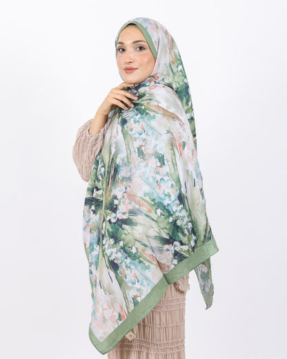 Soft Bambu Kraş Şal D051 Su Yeşili