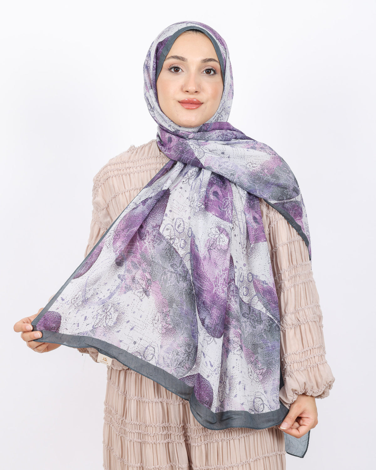 Soft Bambu Kraş Şal D046 Gri