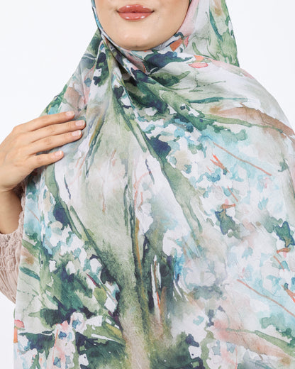 Soft Bambu Kraş Şal D051 Su Yeşili