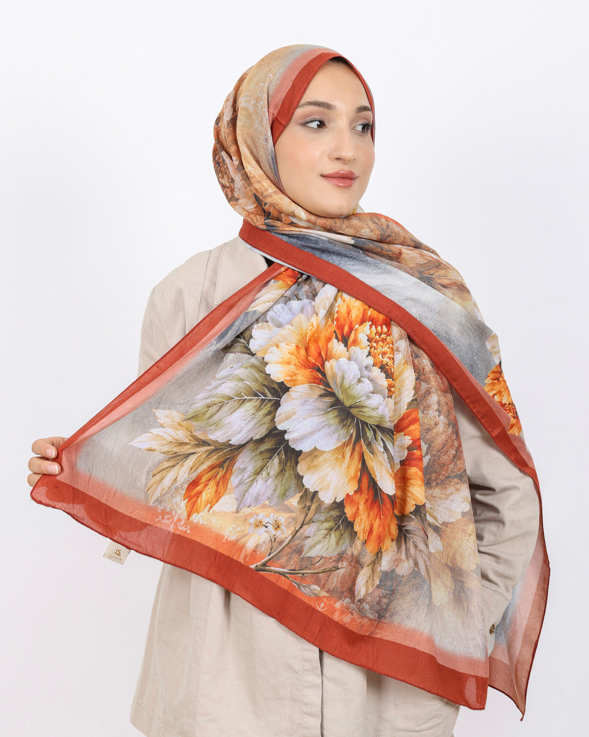 Soft Bambu Kraş Şal D041 Kiremit