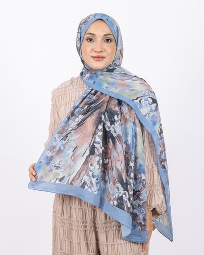 Soft Bambu Kraş Şal D051 Mavi
