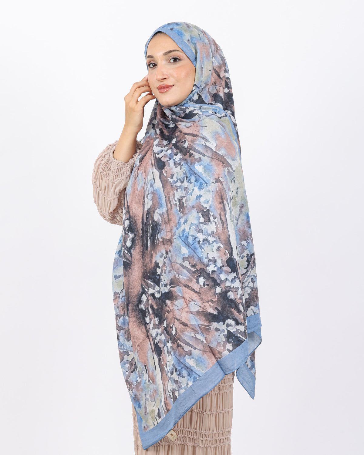 Soft Bambu Kraş Şal D051 Mavi