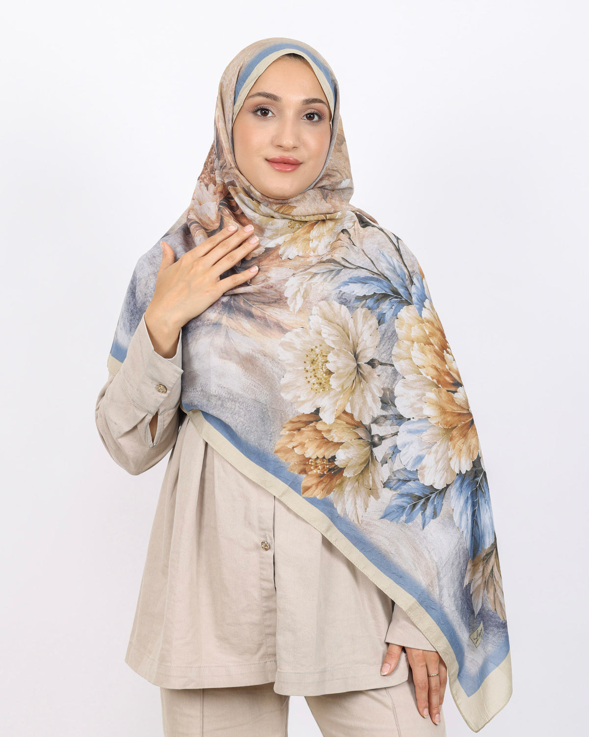 Soft Bambu Kraş Şal D041 Taş Rengi