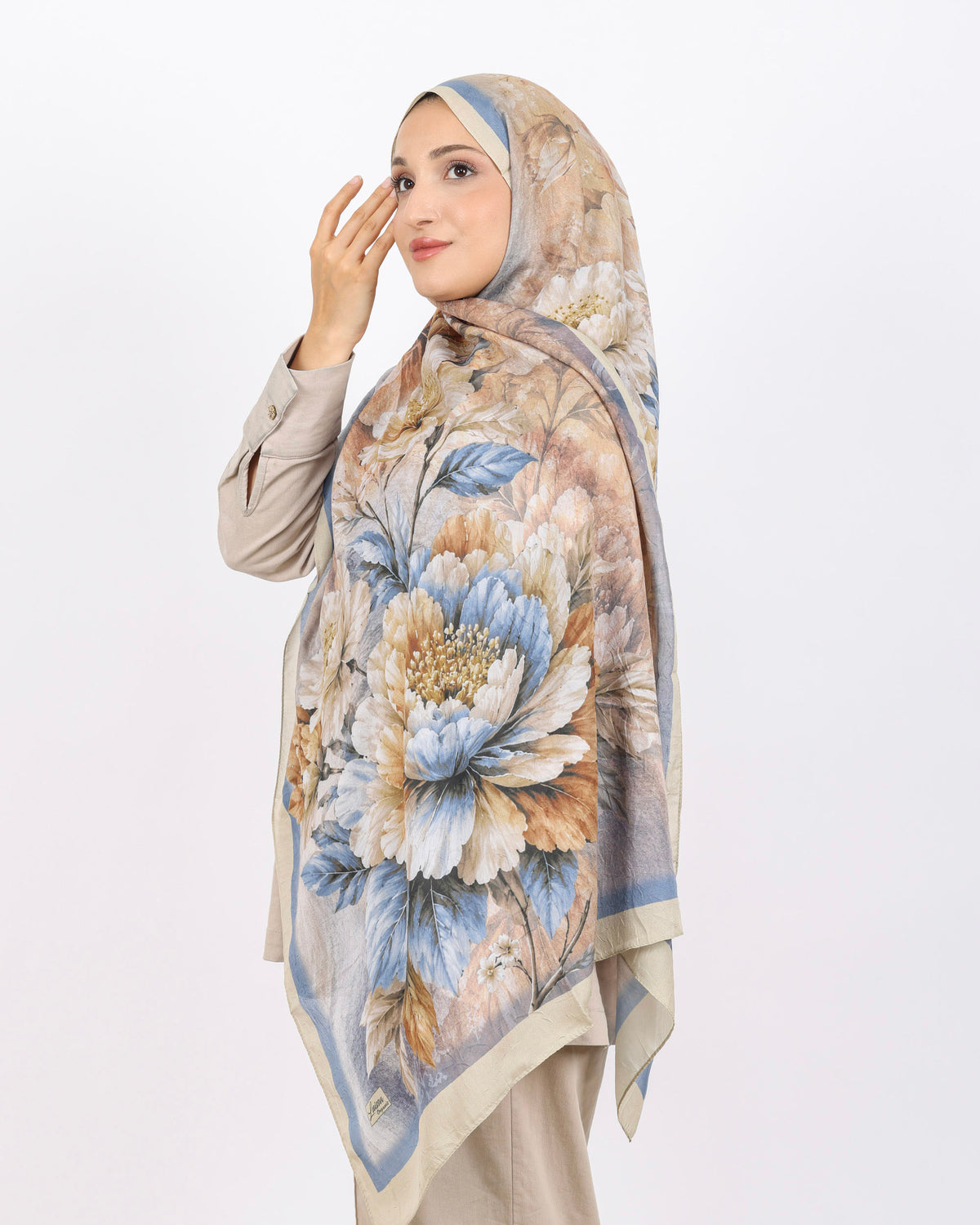 Soft Bambu Kraş Şal D041 Taş Rengi