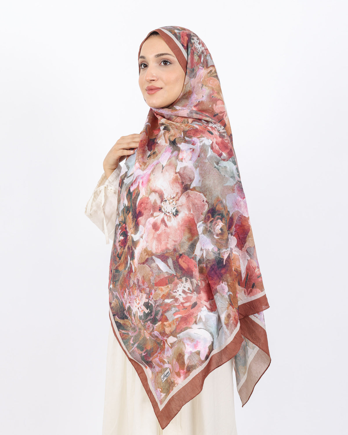 Soft Bambu Kraş Şal D053 Kahverengi