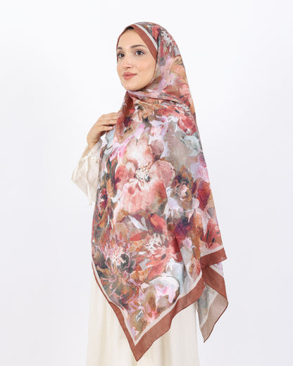 Soft Bambu Kraş Şal D053 Kahverengi