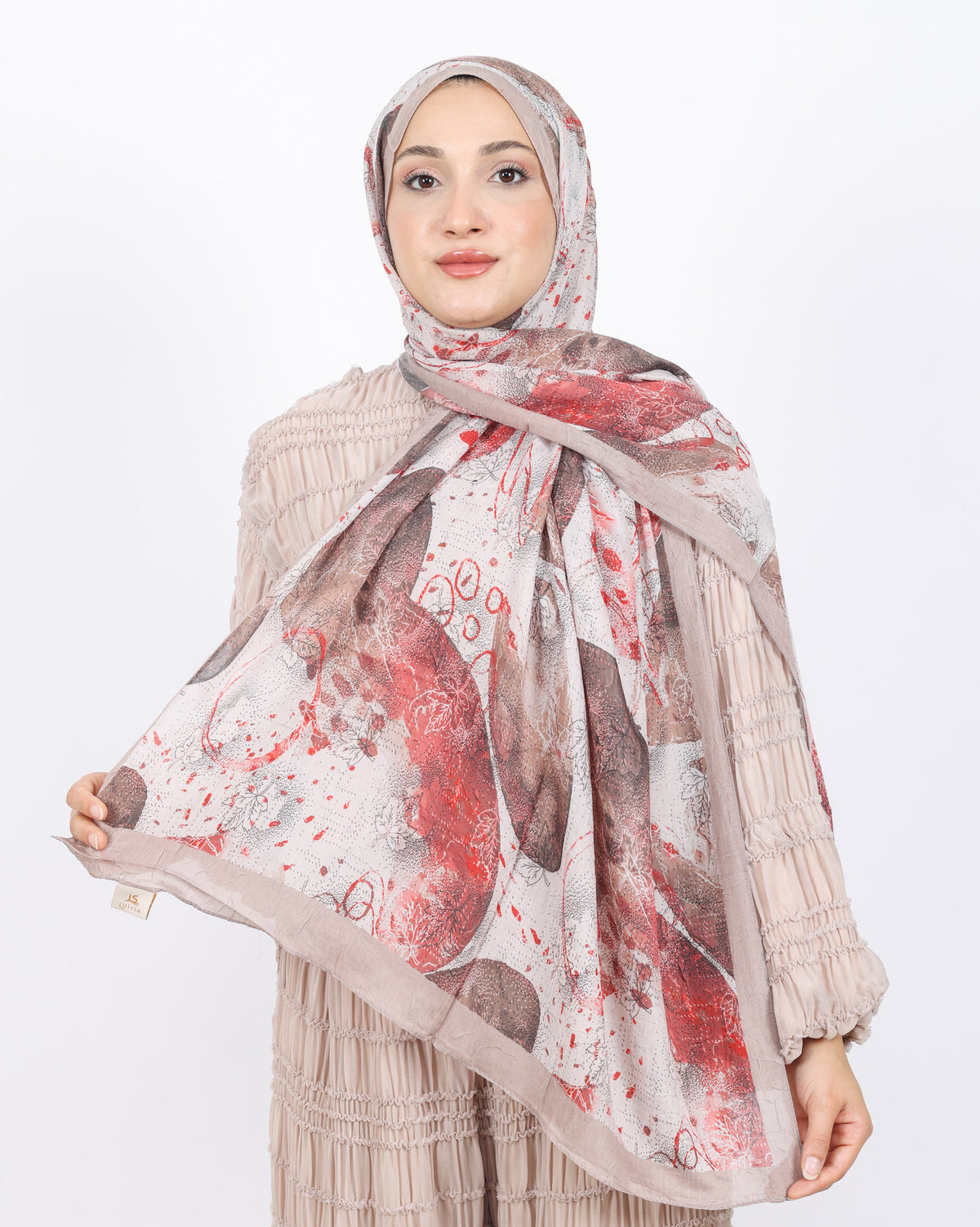 Soft Bambu Kraş Şal D046 Vizon
