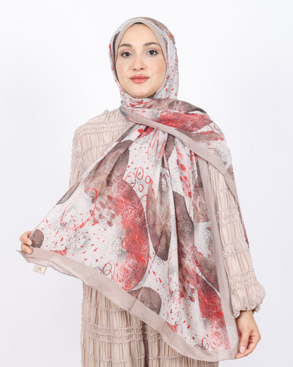 Soft Bambu Kraş Şal D046 Vizon
