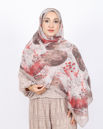 Soft Bambu Kraş Şal D046 Vizon