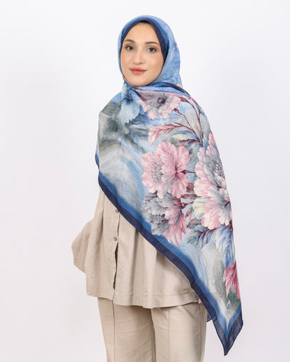 Soft Bambu Kraş Şal D041 Lacivert