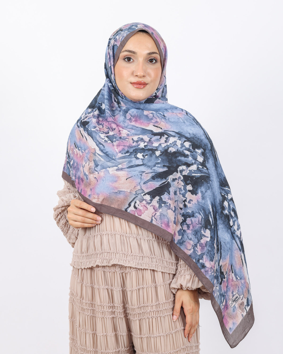 Soft Bambu Kraş Şal D051 Vizon
