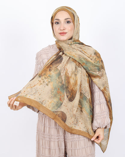 Soft Bambu Kraş Şal D046 Hardal