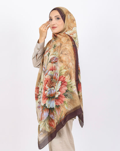 Soft Bambu Kraş Şal D041 Kahverengi