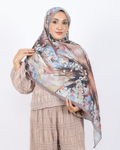 Soft Bambu Kraş Şal D051 Sütlü Kahve