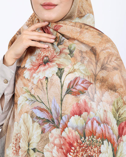Soft Bambu Kraş Şal D041 Kahverengi
