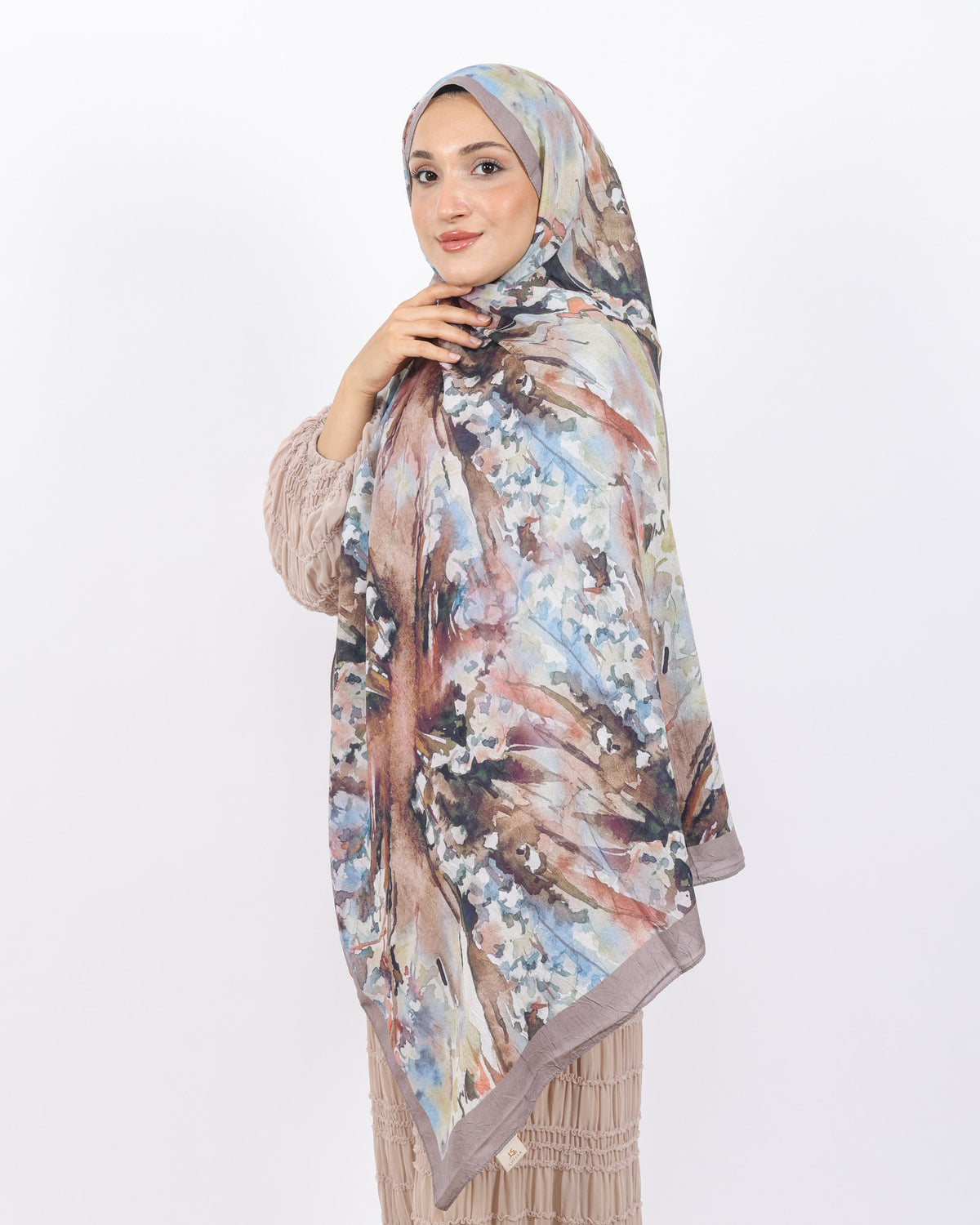 Soft Bambu Kraş Şal D051 Sütlü Kahve