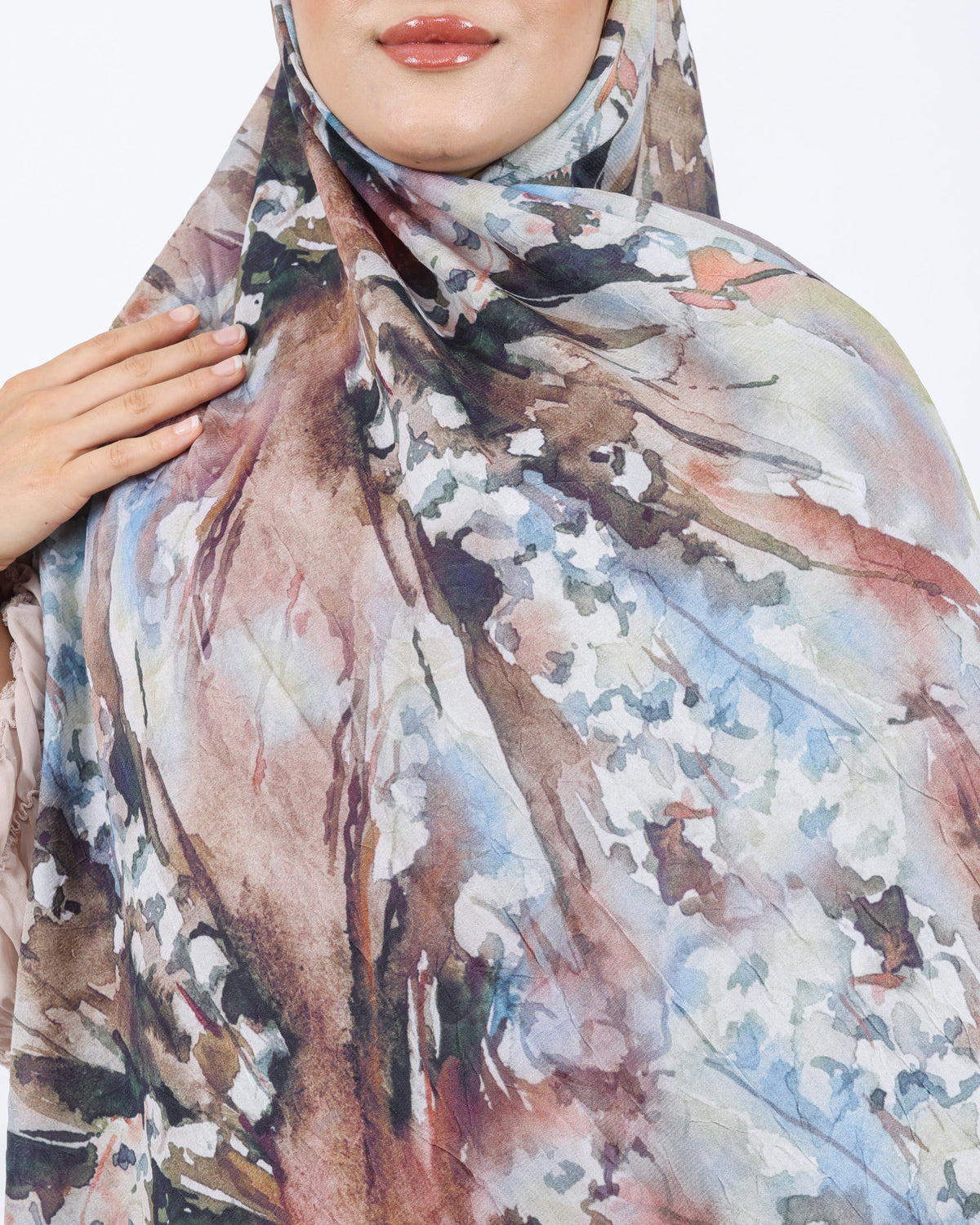 Soft Bambu Kraş Şal D051 Sütlü Kahve