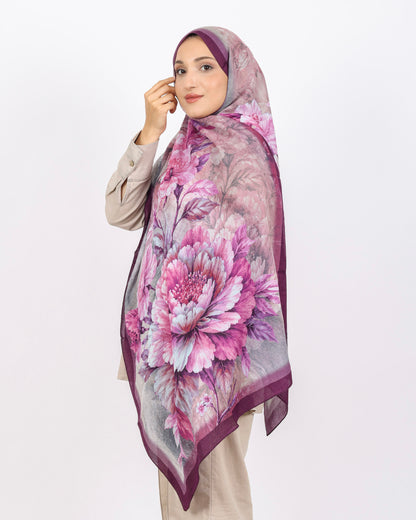 Soft Bambu Kraş Şal D041 Mürdüm