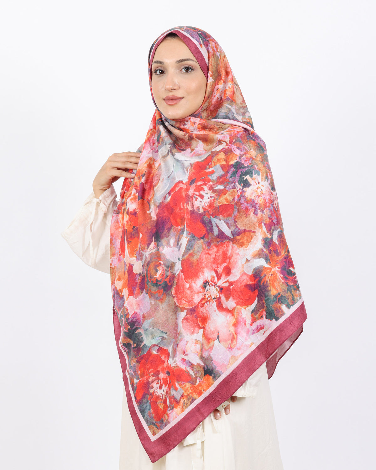 Soft Bambu Kraş Şal D053 Mürdüm-Pembe