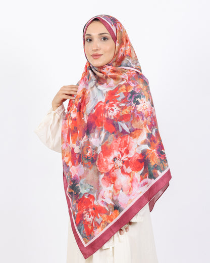Soft Bambu Kraş Şal D053 Mürdüm-Pembe