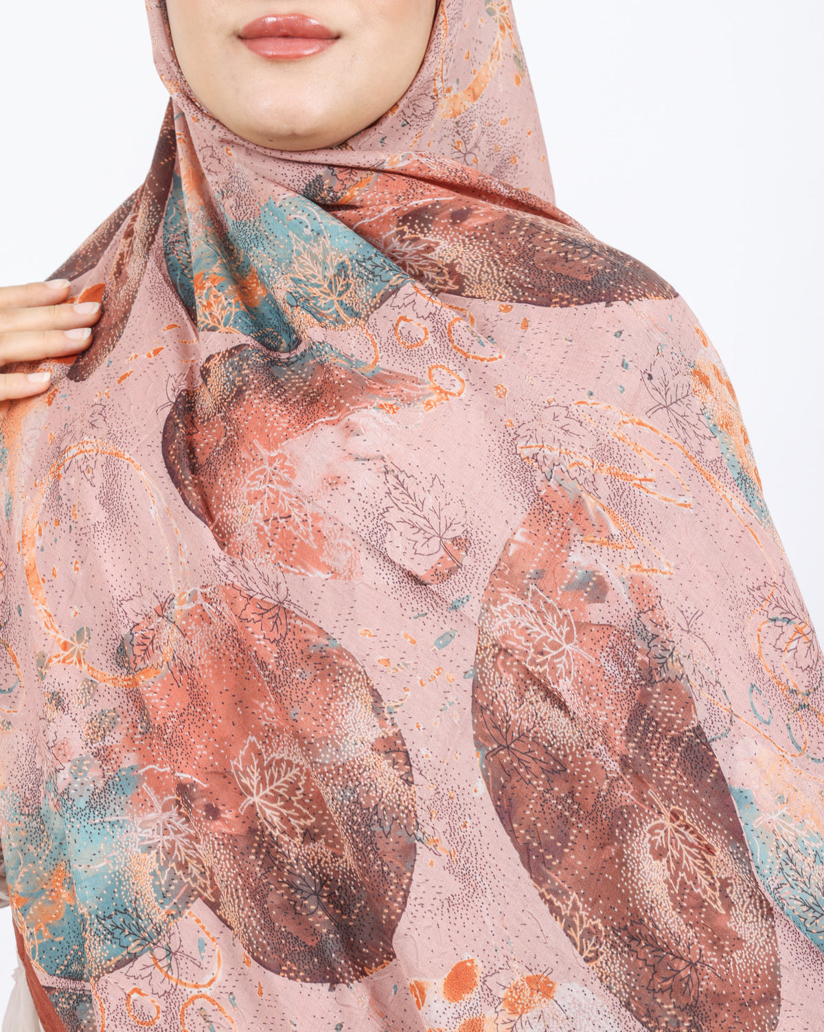 Soft Bambu Kraş Şal D046 Kiremit