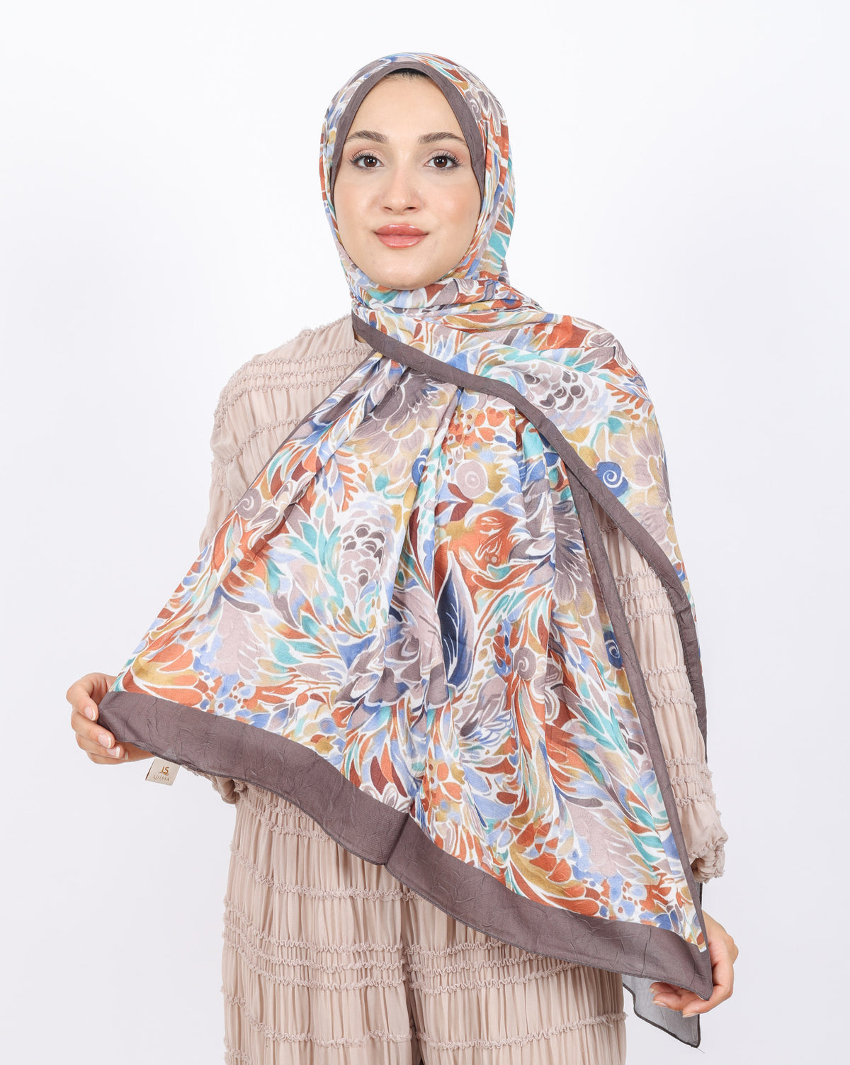 Soft Bambu Kraş Şal D047 Kahverengi