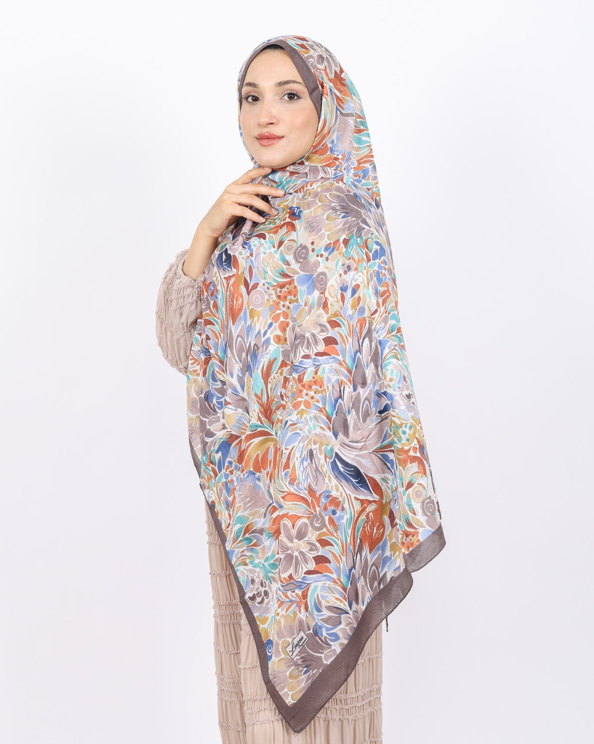 Soft Bambu Kraş Şal D047 Kahverengi