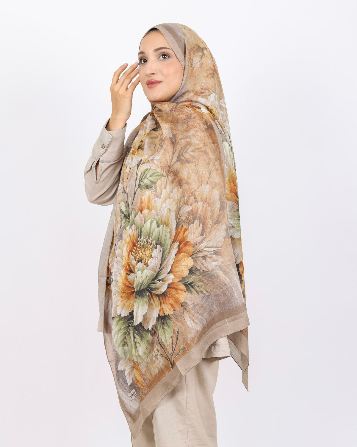 Soft Bambu Kraş Şal D041 Vizon