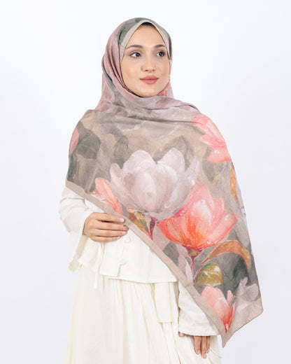 Soft Bambu Kraş Şal D054 Bej