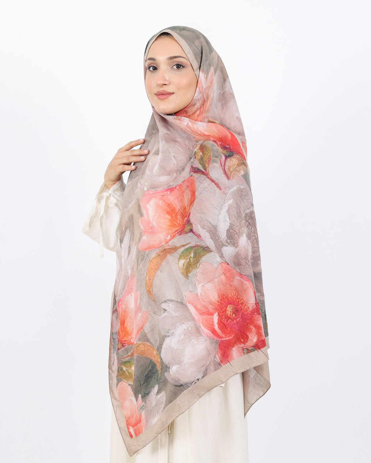 Soft Bambu Kraş Şal D054 Bej