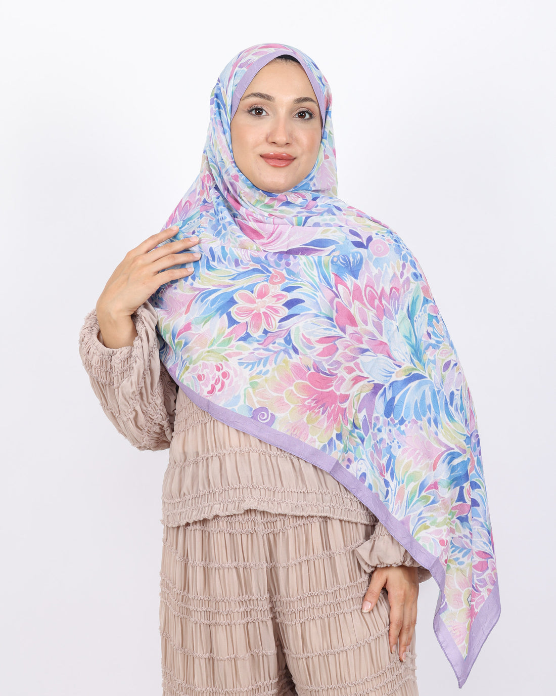 Soft Bambu Kraş Şal D047 Lila
