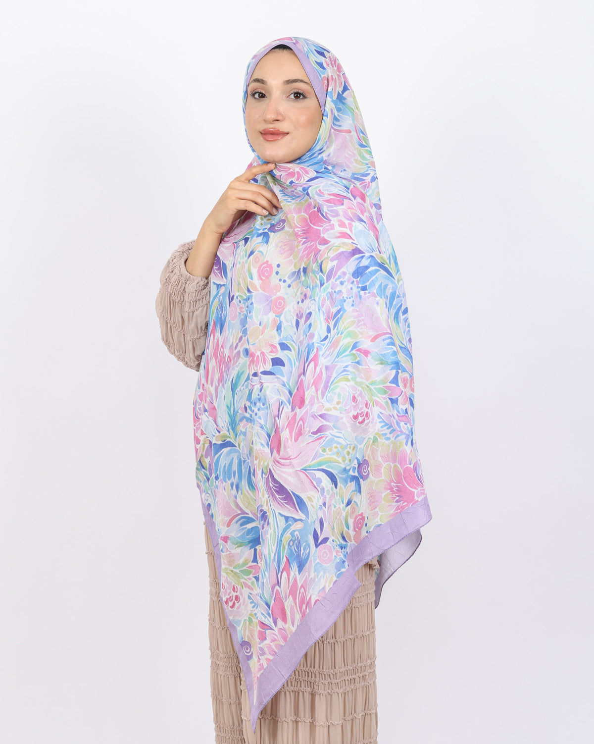 Soft Bambu Kraş Şal D047 Lila