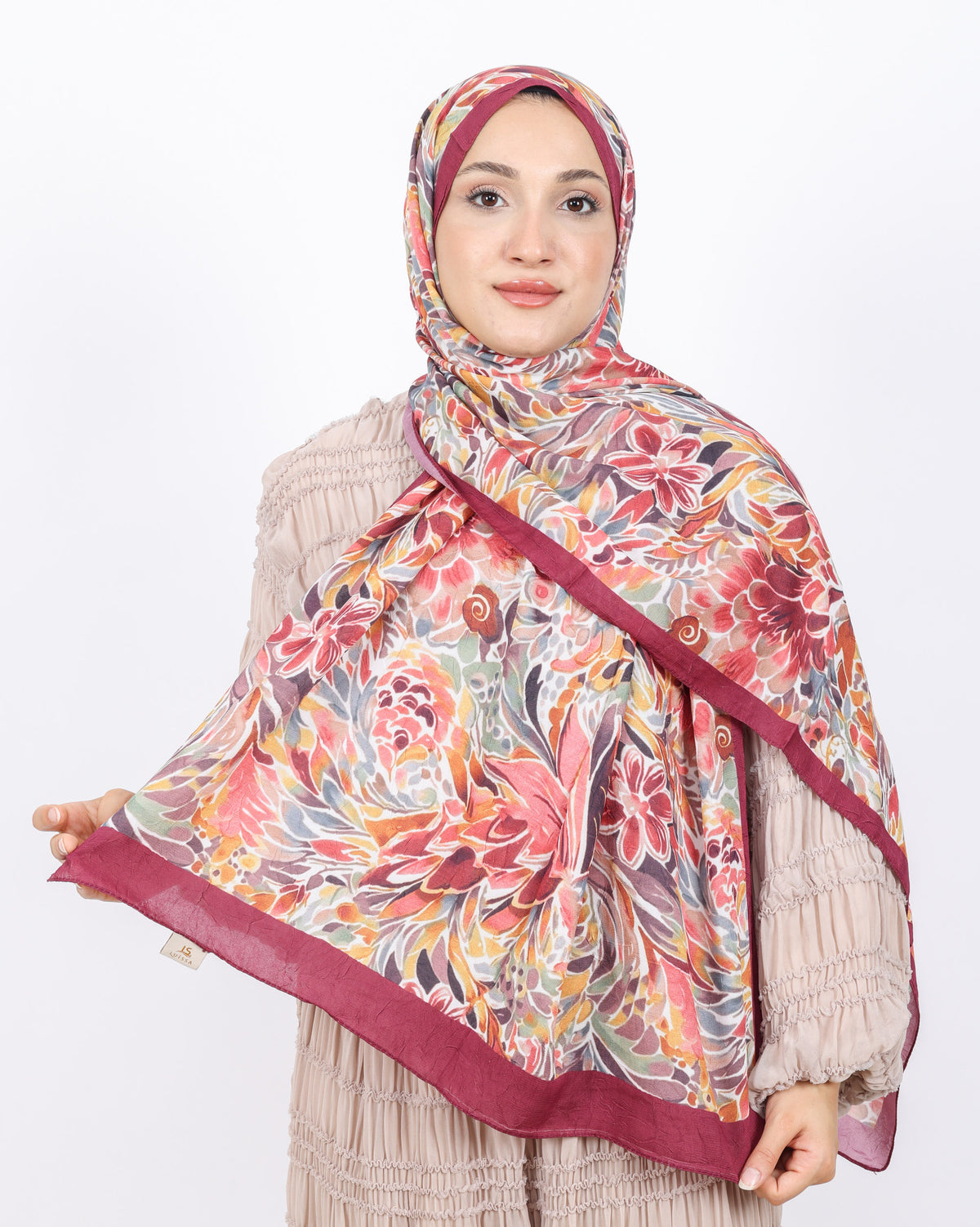 Soft Bambu Kraş Şal D047 Mürdüm