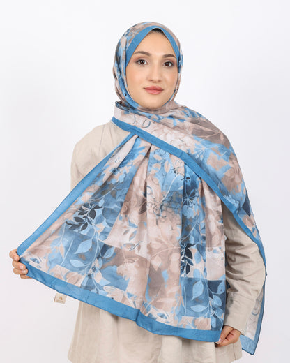 Soft Bambu Kraş Şal D042 indigo Mavi