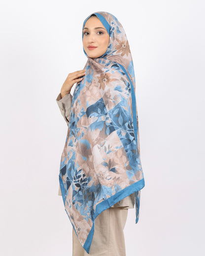 Soft Bambu Kraş Şal D042 indigo Mavi