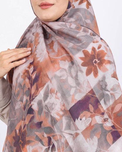 Soft Bambu Kraş Şal D042 Kahverengi