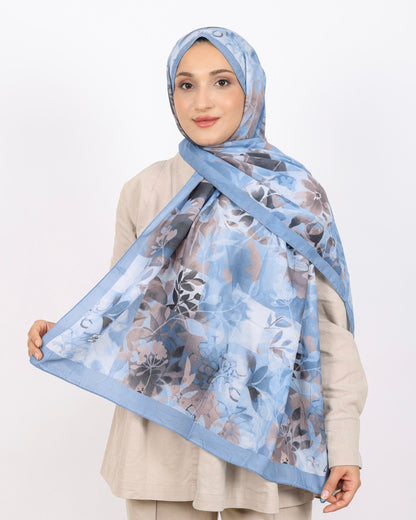 Soft Bambu Kraş Şal D042 Mavi