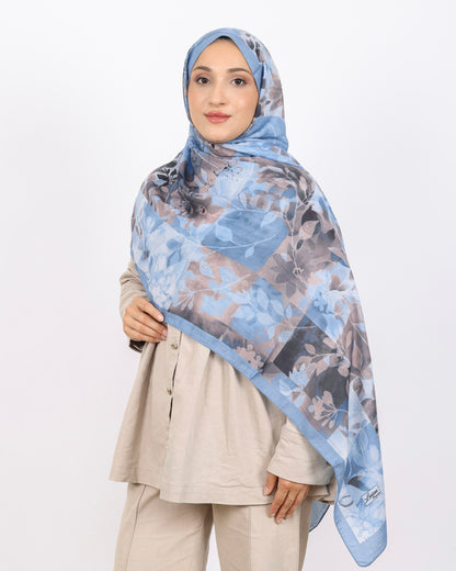 Soft Bambu Kraş Şal D042 Mavi