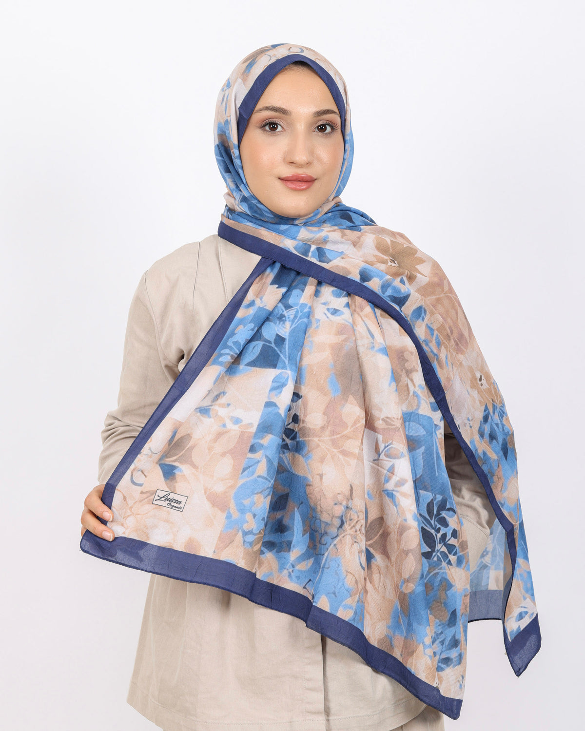 Soft Bambu Kraş Şal D042 Lacivert