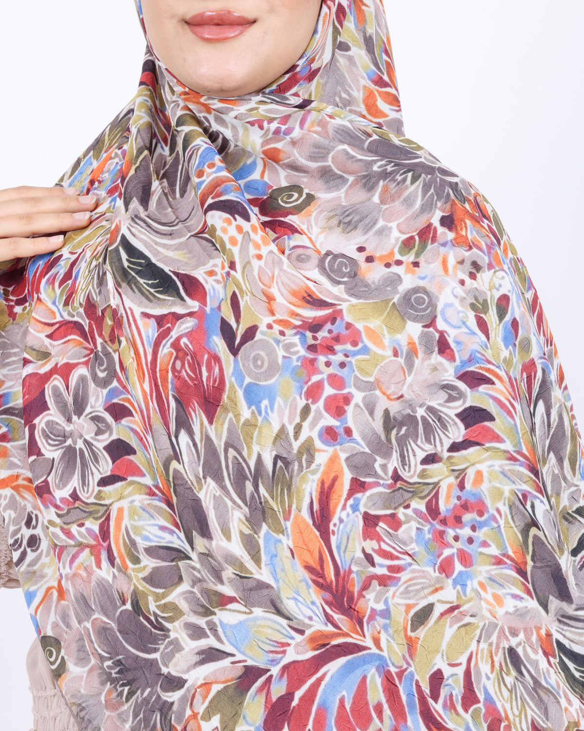 Soft Bambu Kraş Şal D047 Vizon