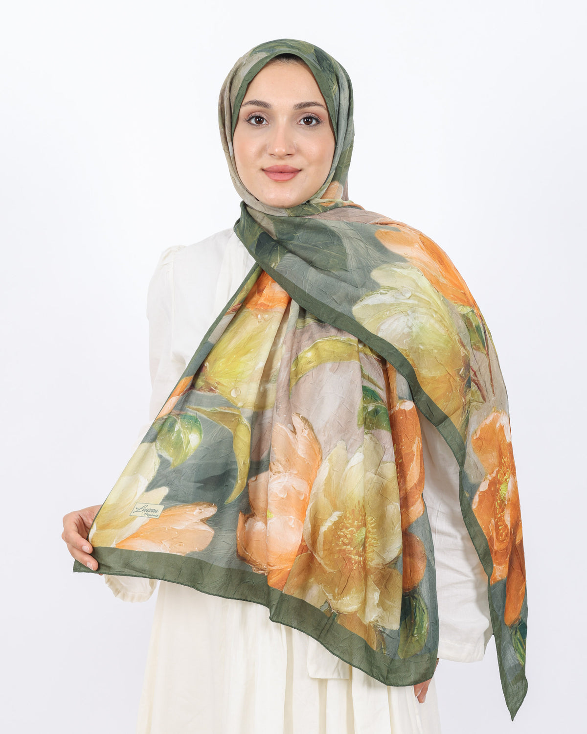 Soft Bambu Kraş Şal D054 Yeşil