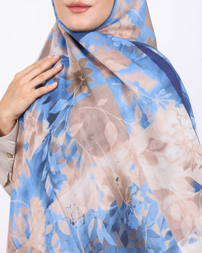 Soft Bambu Kraş Şal D042 Lacivert