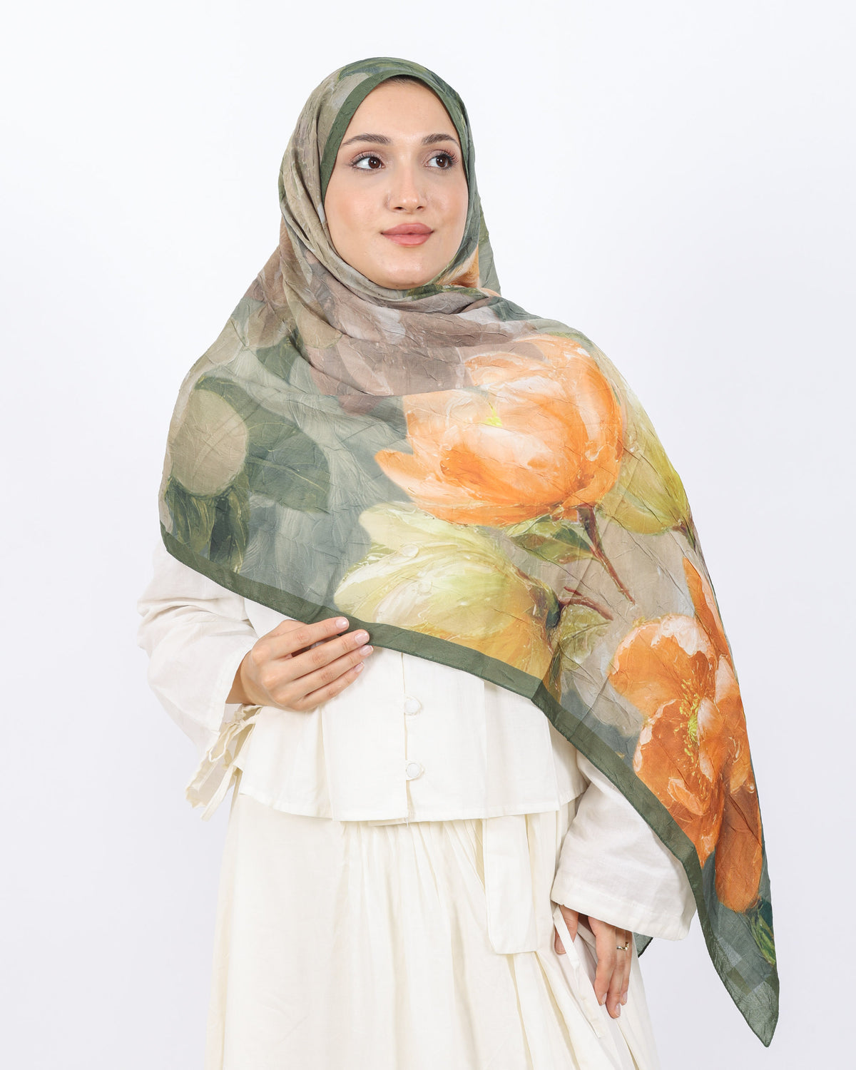 Soft Bambu Kraş Şal D054 Yeşil