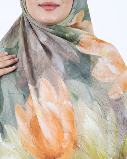 Soft Bambu Kraş Şal D054 Yeşil