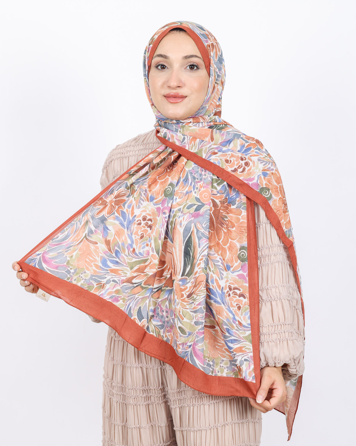Soft Bambu Kraş Şal D047 Kiremit